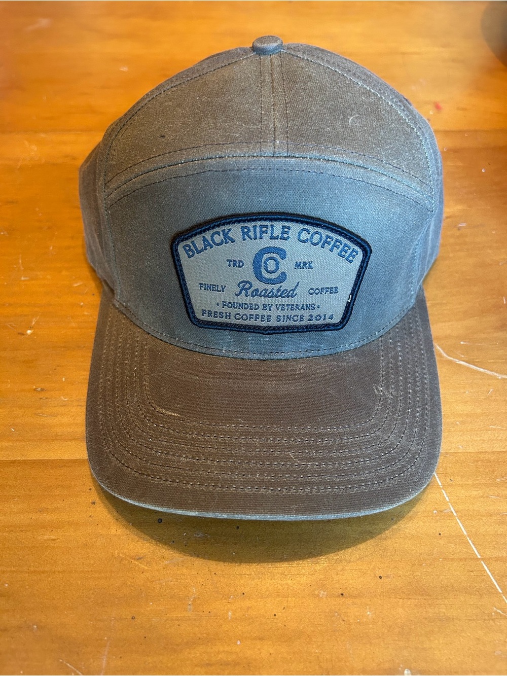 Men's Brown Canvas Patch Cap
